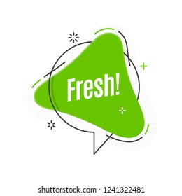 Flat linear promotion ribbon banner, scroll, price tag, sticker, badge, poster. Vector illustration
