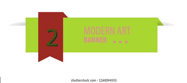 Flat linear promotion ribbon banner, scroll, price tag, sticker, badge, poster. Vector illustration