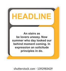Flat linear promotion ribbon banner, price tag, sticker, badge, poster. Vector illustration.