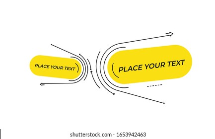 Flat linear promotion ribbon, banner, scroll,  sticker, badge, price tag, poster.