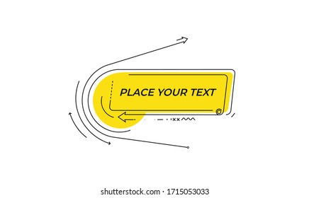 Flat linear promotion ribbon, banner, scroll,  sticker, badge, price tag, poster.