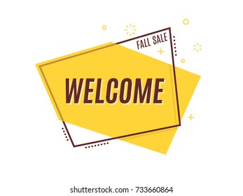 Flat linear promotion sticker, scroll, price tag, sticker, badge Vector illustration