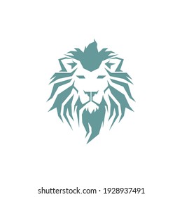 flat lion abstract design vector. lion silhouette flat design. lion symbol with flat design vector.