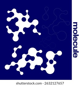 flat liquid bubbles on black background. Concept of future science: floating morphing spheres, molecular elements or nanoparticles. vector eps
