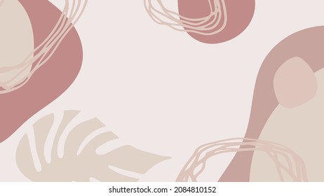 Formas orgánicas líquidas planas y conjunto floral con mano dibujada. Flores de formas banners. Plantilla para logotipo, marca, diseño web, publicación en redes sociales, tarjeta de visita, invitación, impresión, volante o presentación.
