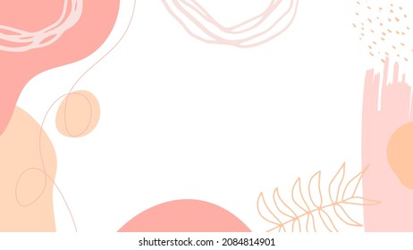 Formas orgánicas líquidas planas y conjunto floral con mano dibujada. Flores de formas banners. Plantilla para logotipo, marca, diseño web, publicación en redes sociales, tarjeta de visita, invitación, impresión, volante o presentación.