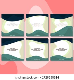 
Flat Liquid Social Media Template Design - Flat Liquid Social Media Post Template Design