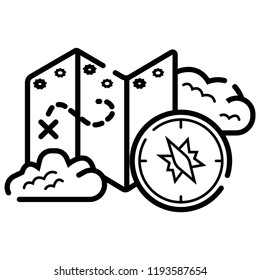 Flat location icon, map icon