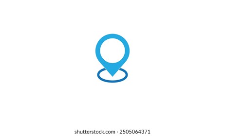 Icono de ubicación plana en el fondo transferido