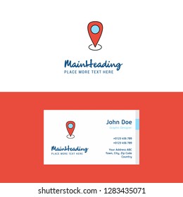 Flat Location  Logo and Visiting Card Template. Busienss Concept Logo Design