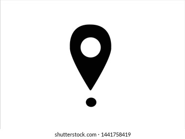 flat location pin design vector icon