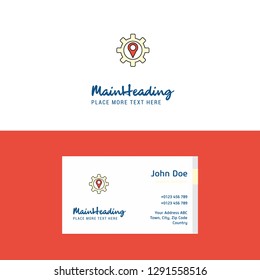 Flat Location setting Logo and Visiting Card Template. Busienss Concept Logo Design