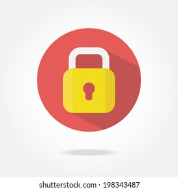 Flat lock icon.