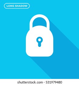 Flat lock icon illustration isolated vector sign symbol