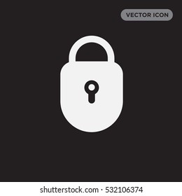 Flat lock icon illustration isolated vector sign symbol