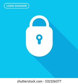 Flat lock icon illustration isolated vector sign symbol