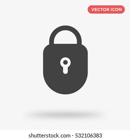 Flat lock icon illustration isolated vector sign symbol