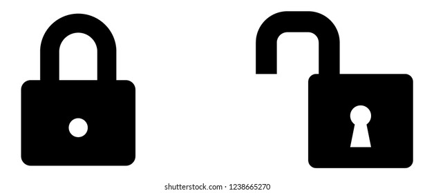 Flat Lock Icon - Symbol.