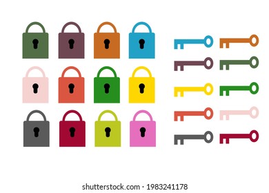 Flat lock key by variant colour