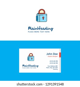 Flat Lock  Logo and Visiting Card Template. Busienss Concept Logo Design