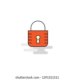 Flat Locked Icon. Vector