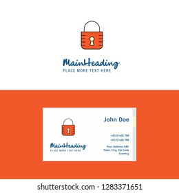 Flat Locked Logo and Visiting Card Template. Busienss Concept Logo Design
