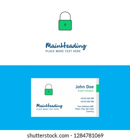 Flat Locked Logo and Visiting Card Template. Busienss Concept Logo Design