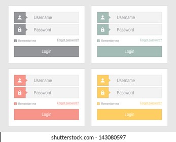 Flat Login Form