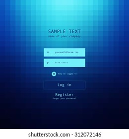 Flat Login Template Background / EPS10 Vector Illustration /