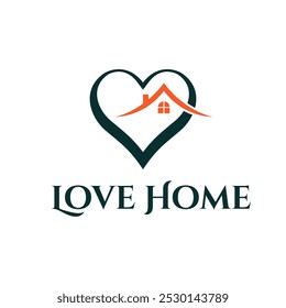 Flat logo about love of home