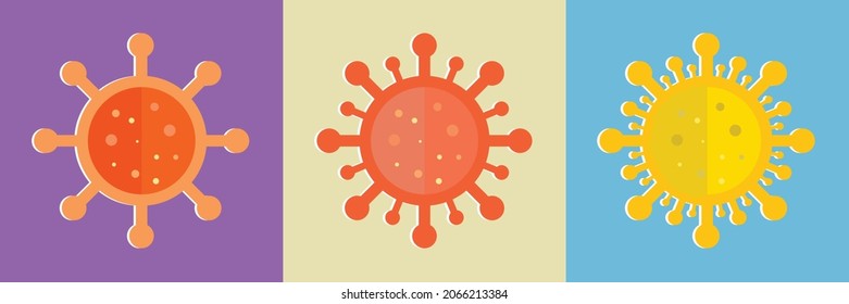 flat logo about world pandemic