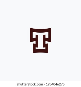 Flat logo, bold large T letter icon