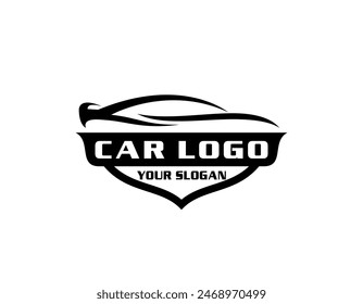 Flat logo car collection, Gradient car service logo template