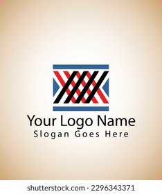 Flaches Logo, Kreuz-Vorlagen und Illustration