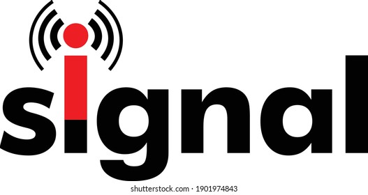 Flat logo design based on the letters "Signal". Simple but elegant, suitable to be applied to product brands or company logos involved in the communication sector