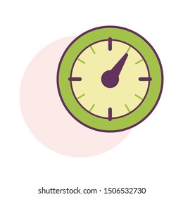 flat logo design - clock