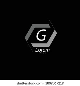 Diseño De Logotipo Plano Para Letra G.Diseño De Logotipos De Color Gris Creativo Y Moderno Para El Diseño De Logotipos De Letra G.Alphabet G
