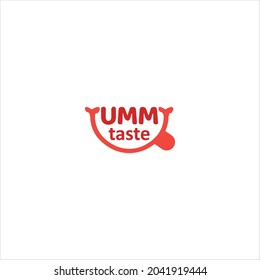 flat logo design for letter yummy