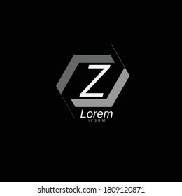 Diseño De Logotipo Plano Para Letra Z.Diseño De Logotipos De Color Gris Creativo Y Moderno Para El Diseño De Logotipo Letra Z.Alphabet Z