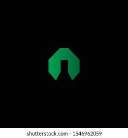 flat logo design on black background