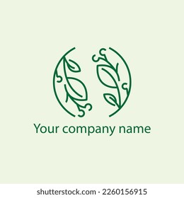 Flat logo design organic logo modern logo design simple design