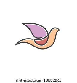 flat logo dove 