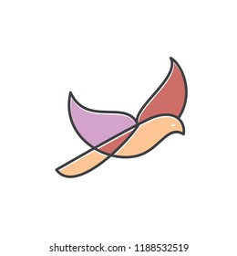 flat logo dove 