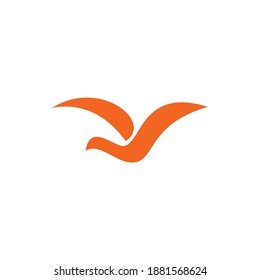 flat logo of a flying bird