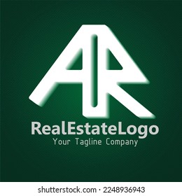 Flat Logo icon especially for brands, companies or community organizations related to Nickname AR, Real Estate company or Home and Property