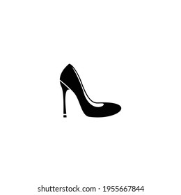 The flat logo icon of high heels looks feminine