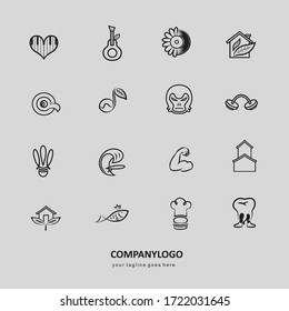 Flat Logo Icon Simple for Your Bussiness