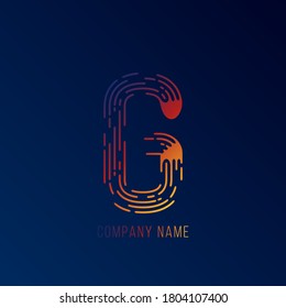 Flat logo initial letter G . Gradient G Logo for your design