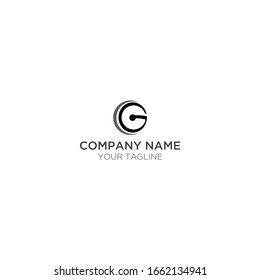 flat logo initials letter G
