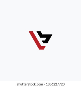 flat logo letter V and small T together
